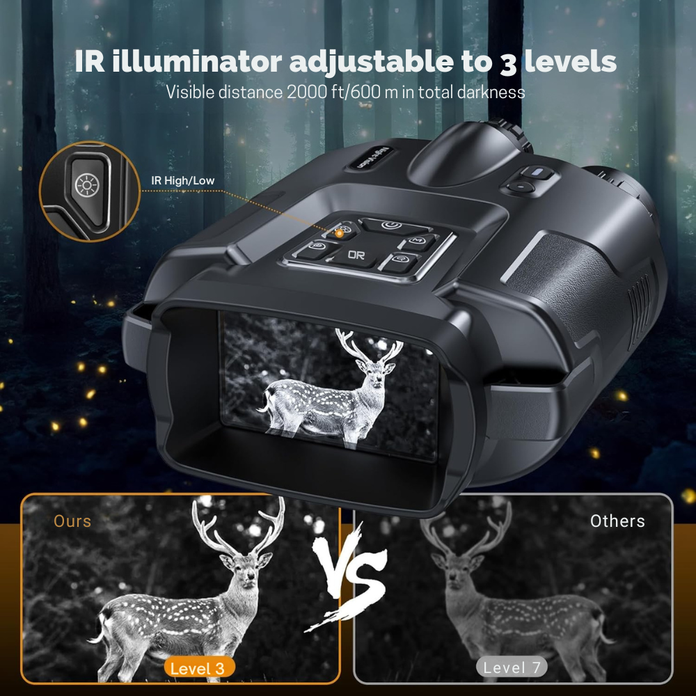 Night Vision Binoculars 4K , 8X Digital Zoom Hunting Observations