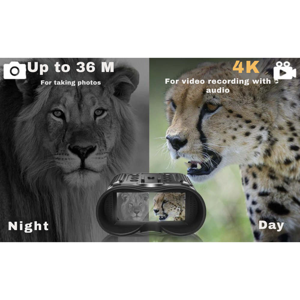 Night Vision Binoculars Headband 8X 4K  – Infrared, Hunting NV400