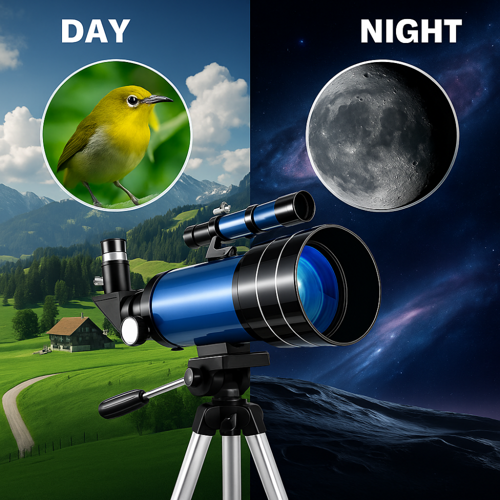 Astronomical Telescope – Moon & Star Observation + Smartphone Mount