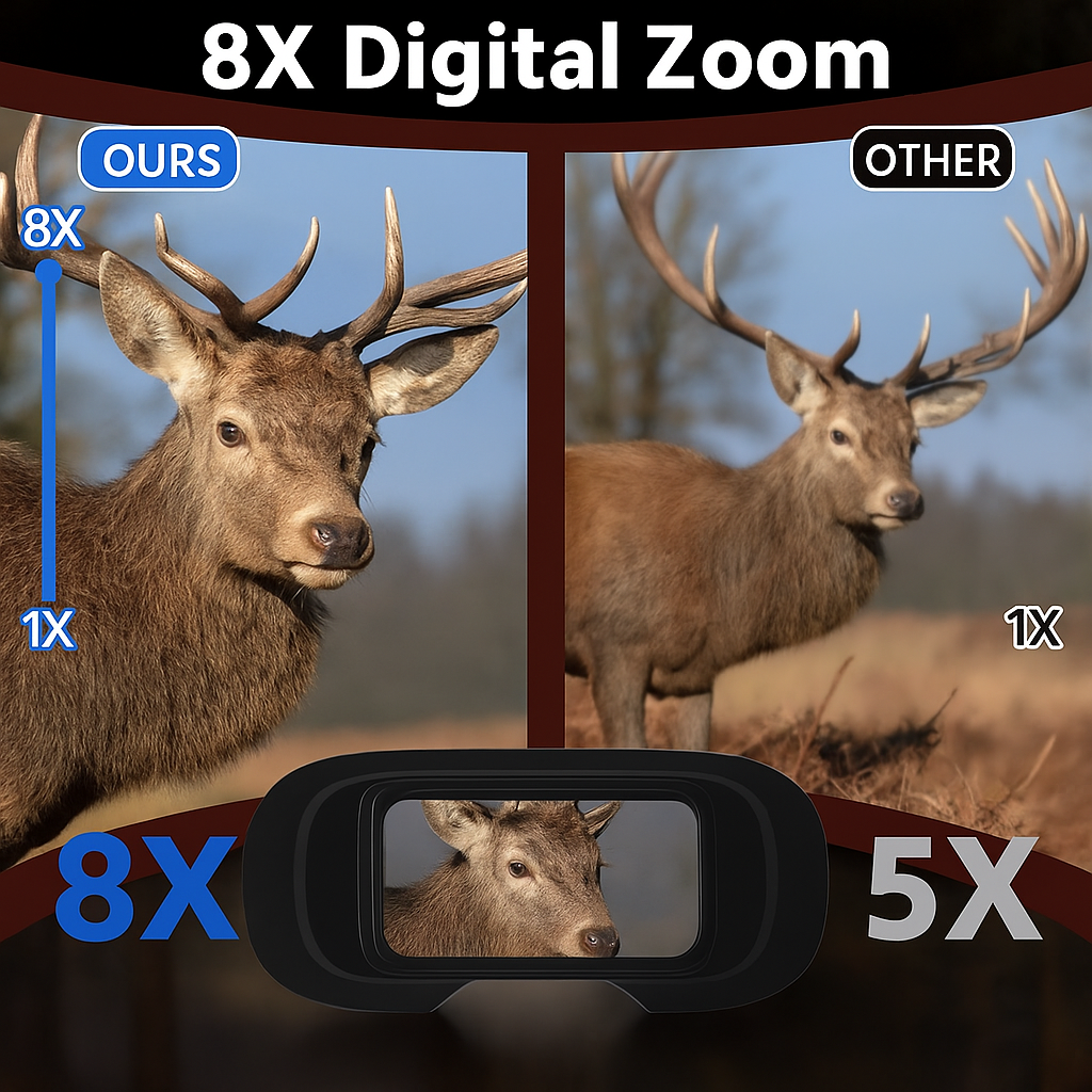 Night Vision Binoculars 4K , 8X Digital Zoom Hunting Observations