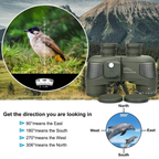 Military Binoculars 10x50 – Night Vision, Rangefinder & Built-in Compass – Waterproof & Ultra-Rugged